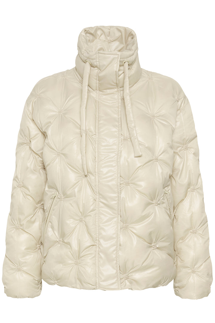 Cream Clothing CRDrakie Oatmeal Padded Jacket, front packshot