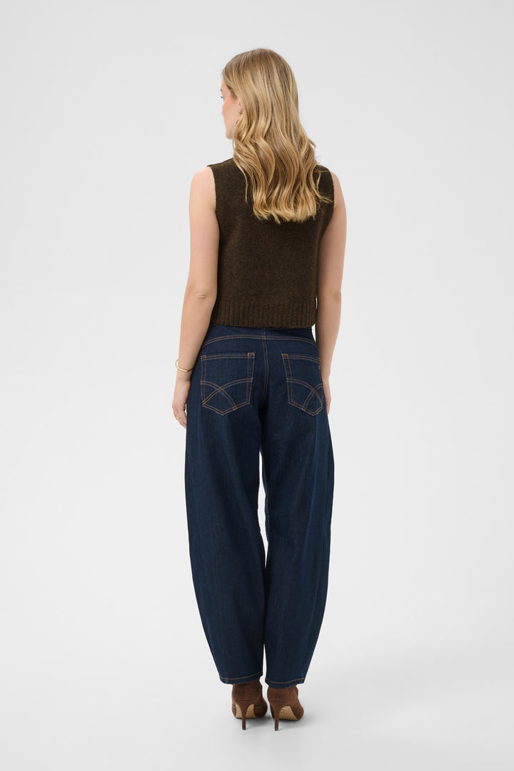 Cream Clothing CRElsie java brown jumper, back model full length view