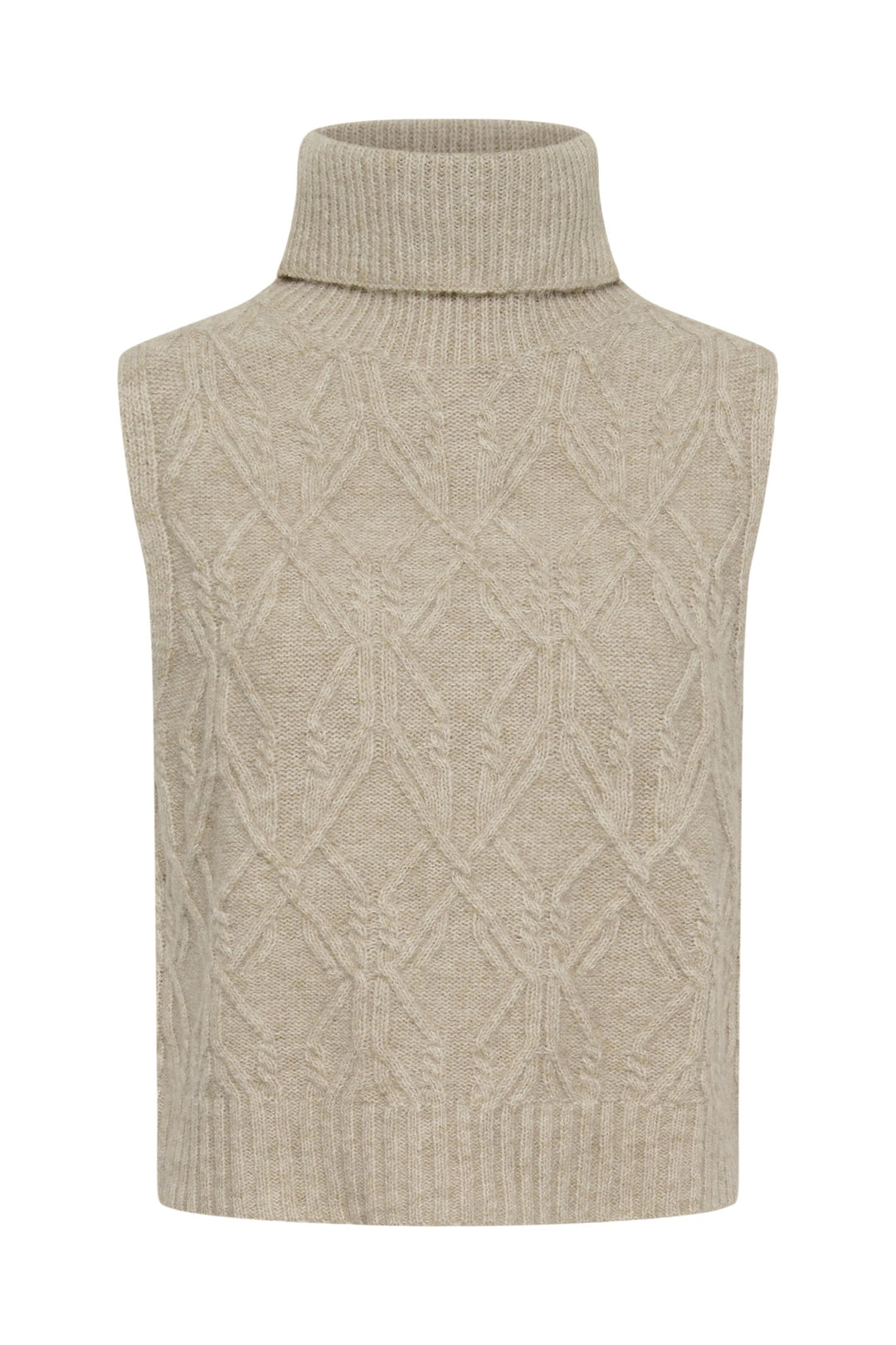 Cream CRElsie Light Brown Lentil Melange Jumper, front packshot