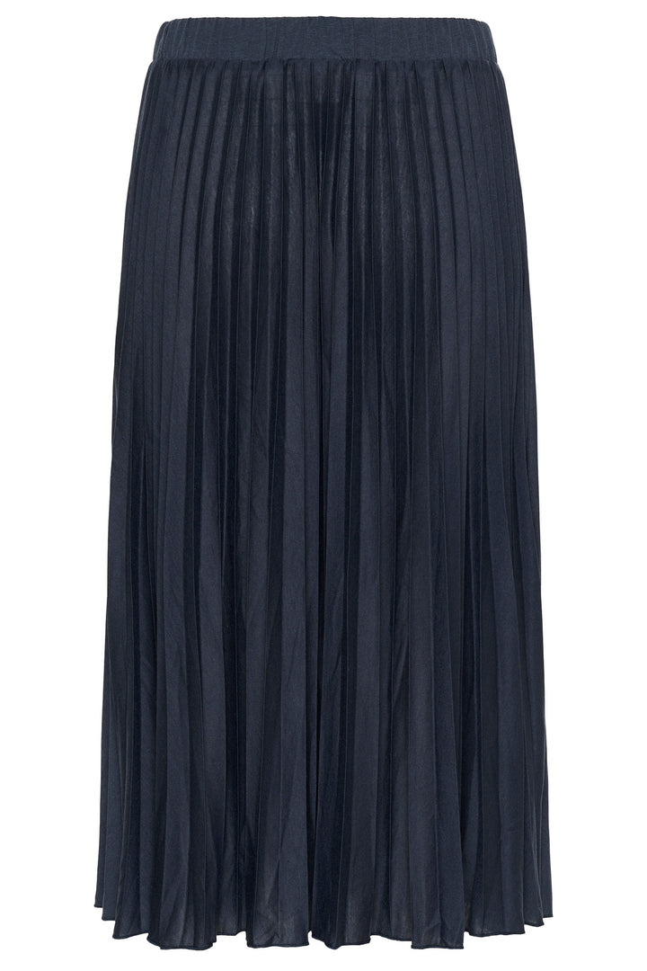 Cream Clothing CRFolo Navy Plissé Midi Skirt 10613416 194024 - Experience Boutique
