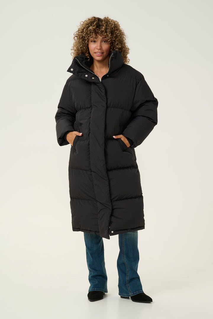 Cream Clothing CRFrona Pitch Black Longline Padded Coat