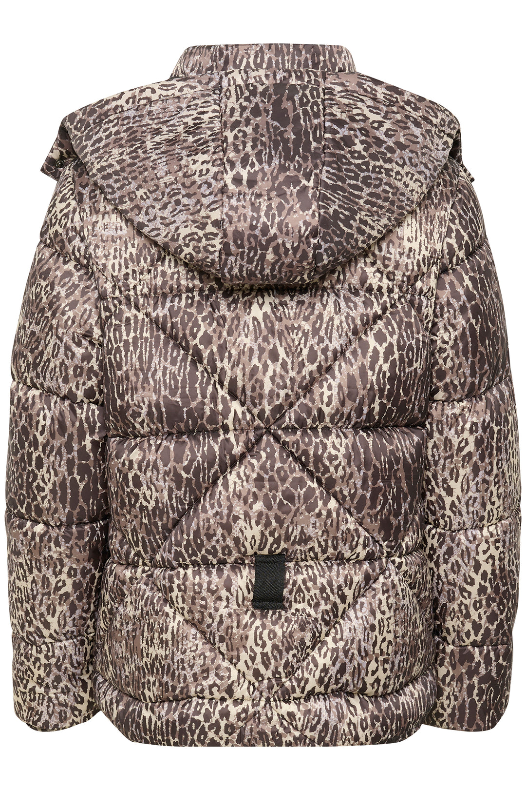 Cream Clothing CRGaiagro Licorice Leopard Print Padded Jacket 10614122 107810