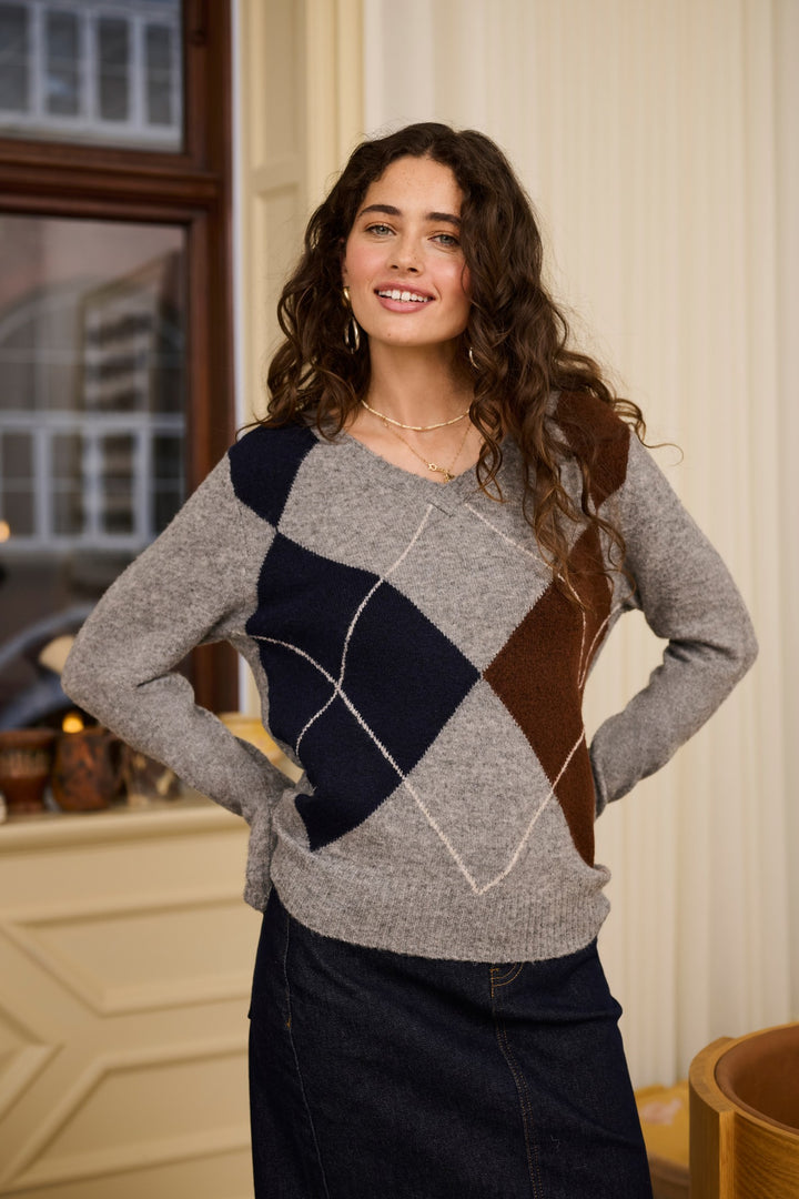 Cream CRHope Grey Melange Jumper, lifestyle