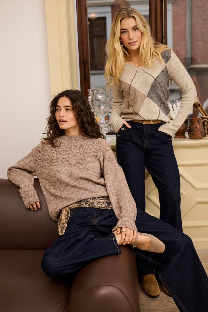 Cream CRHope Oatmeal Melange Multicolour Jumper, additional