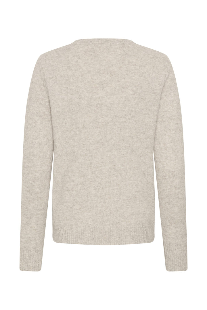 Cream CRHope Oatmeal Melange Multicolour Jumper, back packshot