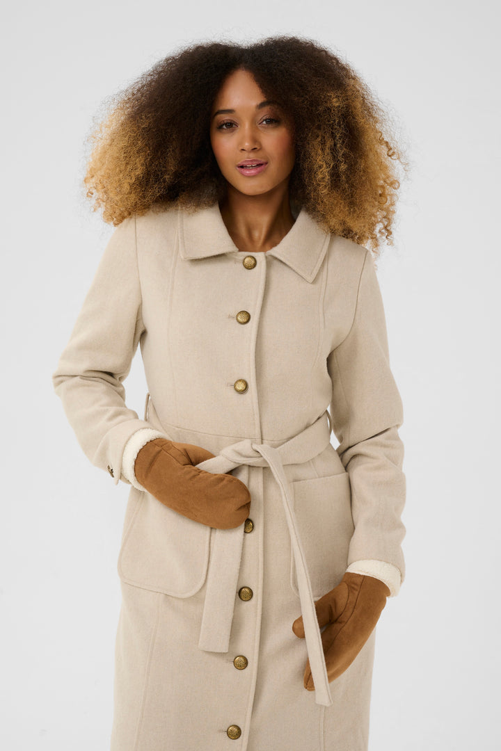 Cream Clothing CRKolum Brown Faux Shearling Mittens