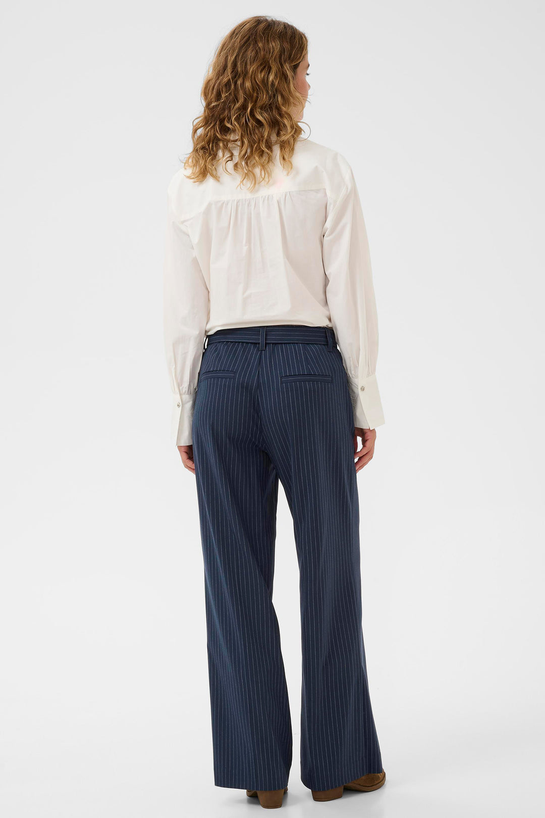 Cream Clothing CRLorelie Navy Pinstripe Trousers 10614552 193923