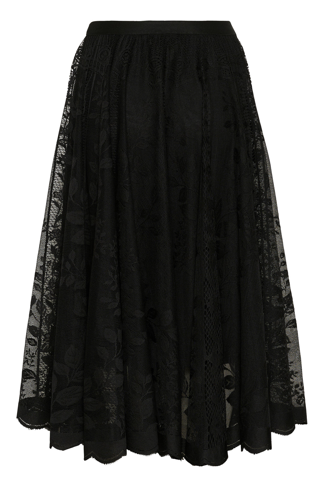 Cream Clothing CRLuanna Pitch Black Lace Midi Skirt 10613856 100120 - Experience Boutique