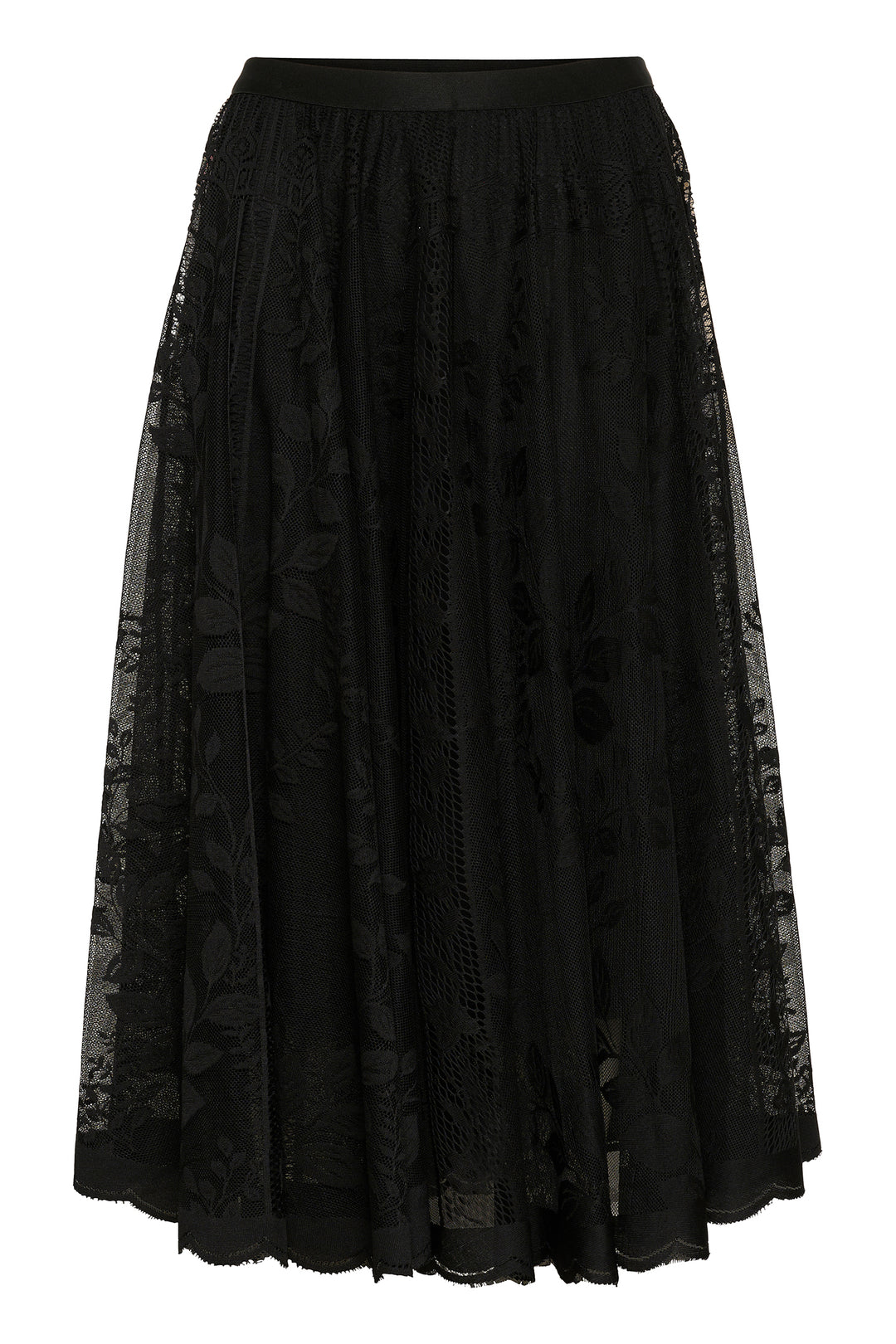 Cream Clothing CRLuanna Pitch Black Lace Midi Skirt 10613856 100120 - Experience Boutique
