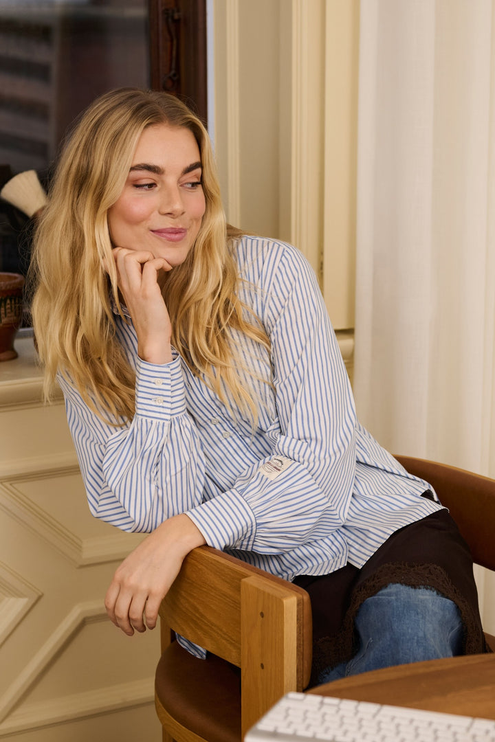Cream CRMira Air Blue Stripe Shirt, additional