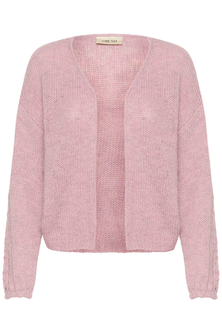 Cream Clothing CRNiso Dawn Pink Knit Open Front Cardigan 10612874 152205 - Experience Boutique