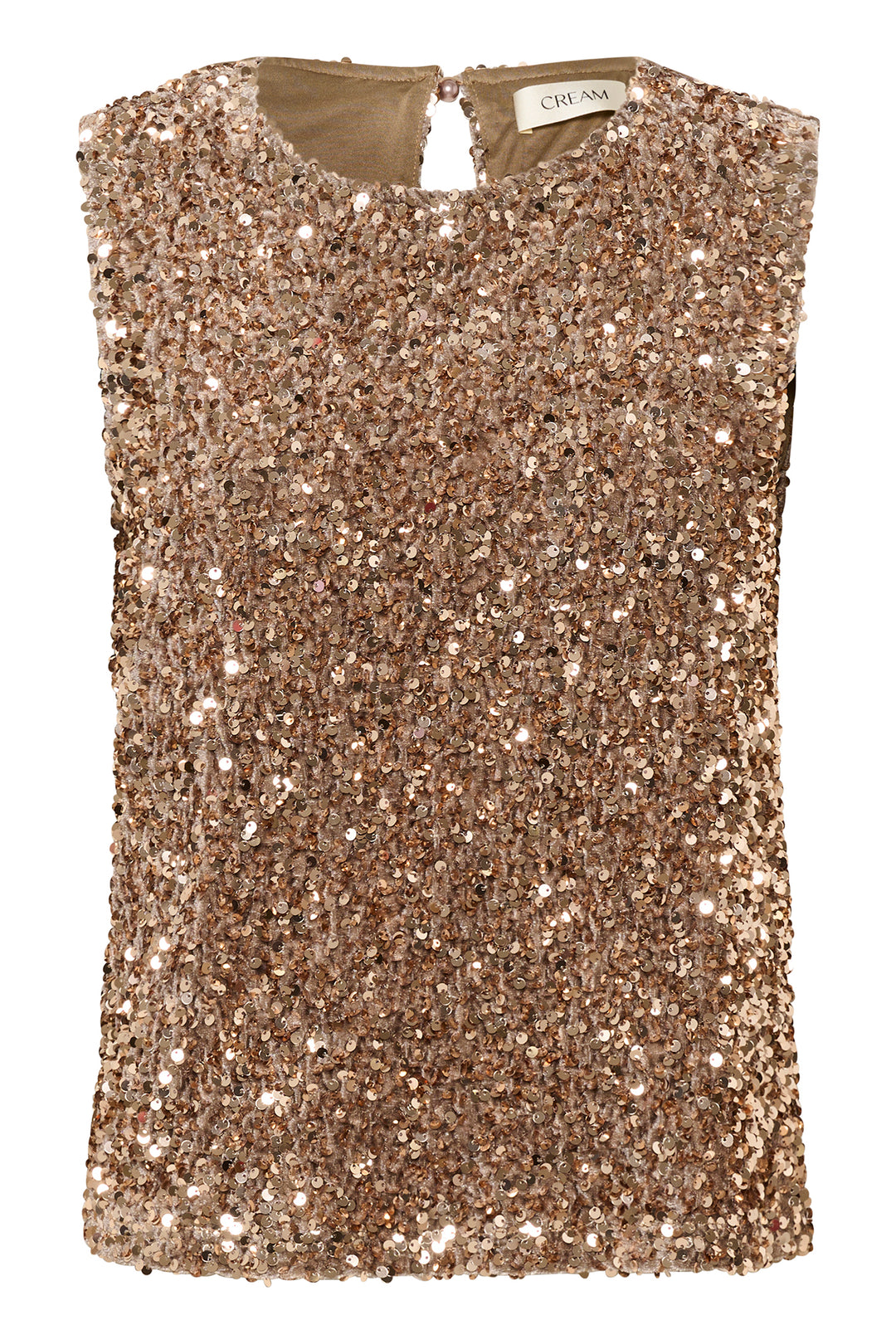 Cream Clothing CRPalia Fossil Champagne Sequin Top 10613504 170909