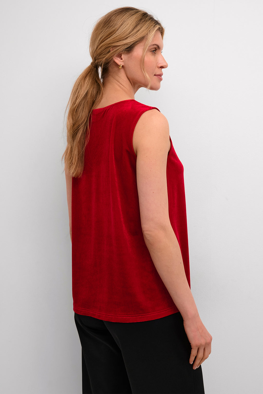 Cream Clothing CRPativa Jester Red Velvet Top 10613008 191862