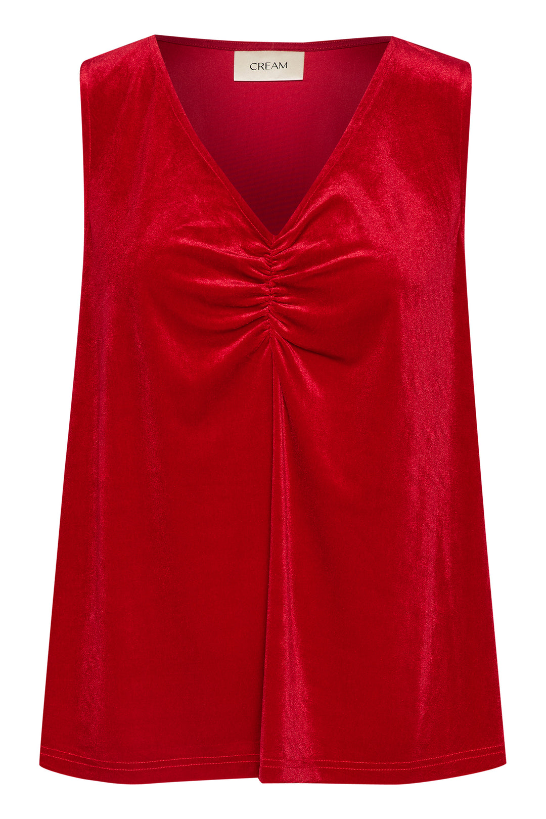Cream Clothing CRPativa Jester Red Velvet Top 10613008 191862