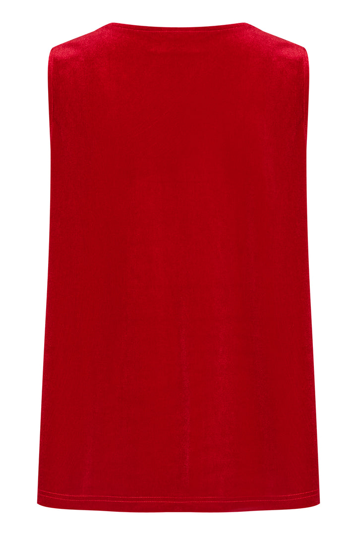 Cream Clothing CRPativa Jester Red Velvet Top 10613008 191862