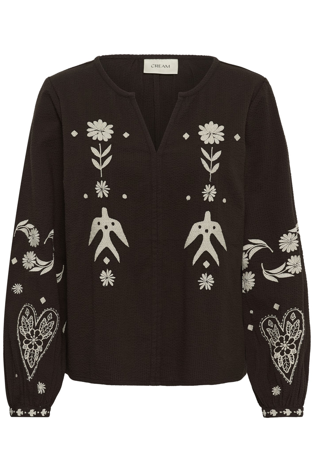 Cream CRPatulie Java Brown Blouse, front packshot