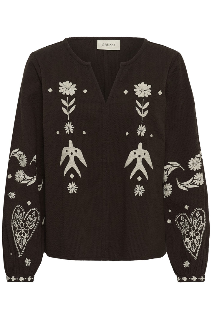 Cream CRPatulie Java Brown Blouse, front packshot