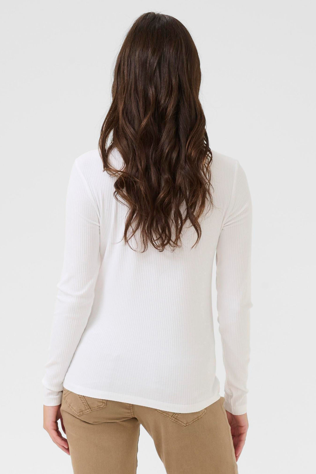 Cream Clothing CRRibba Snow White Zip Neck Top 10614702 110602