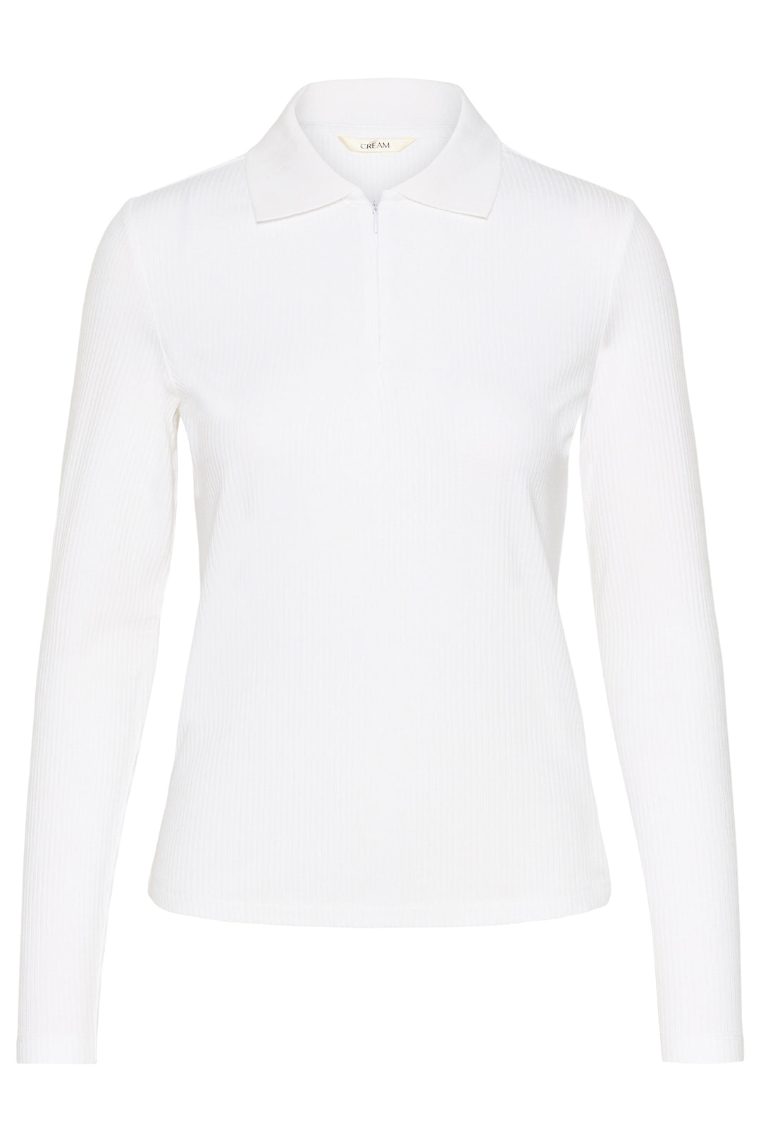 Cream Clothing CRRibba Snow White Zip Neck Top 10614702 110602