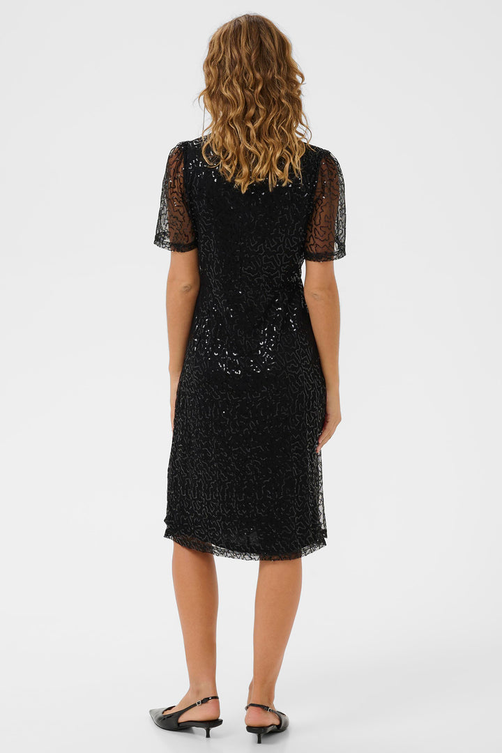 Cream Clothing CRShima Pitch Black Sequin Dress 10614645 100120