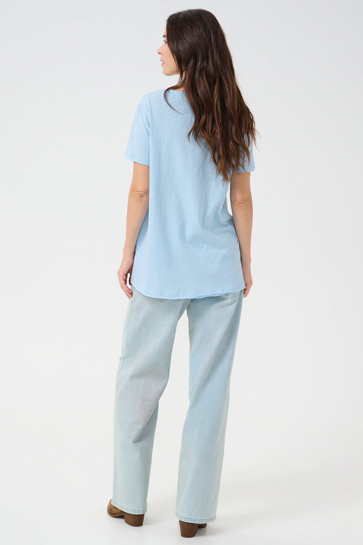 Cream Clothing CRSina Clear Sky Blue T-Shirt 10612207 144123 - Experience Boutique