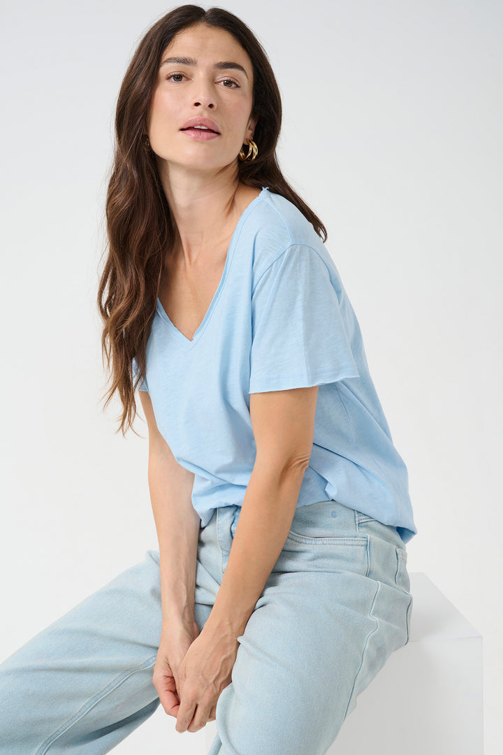 Cream Clothing CRSina Clear Sky Blue T-Shirt 10612207 144123 - Experience Boutique