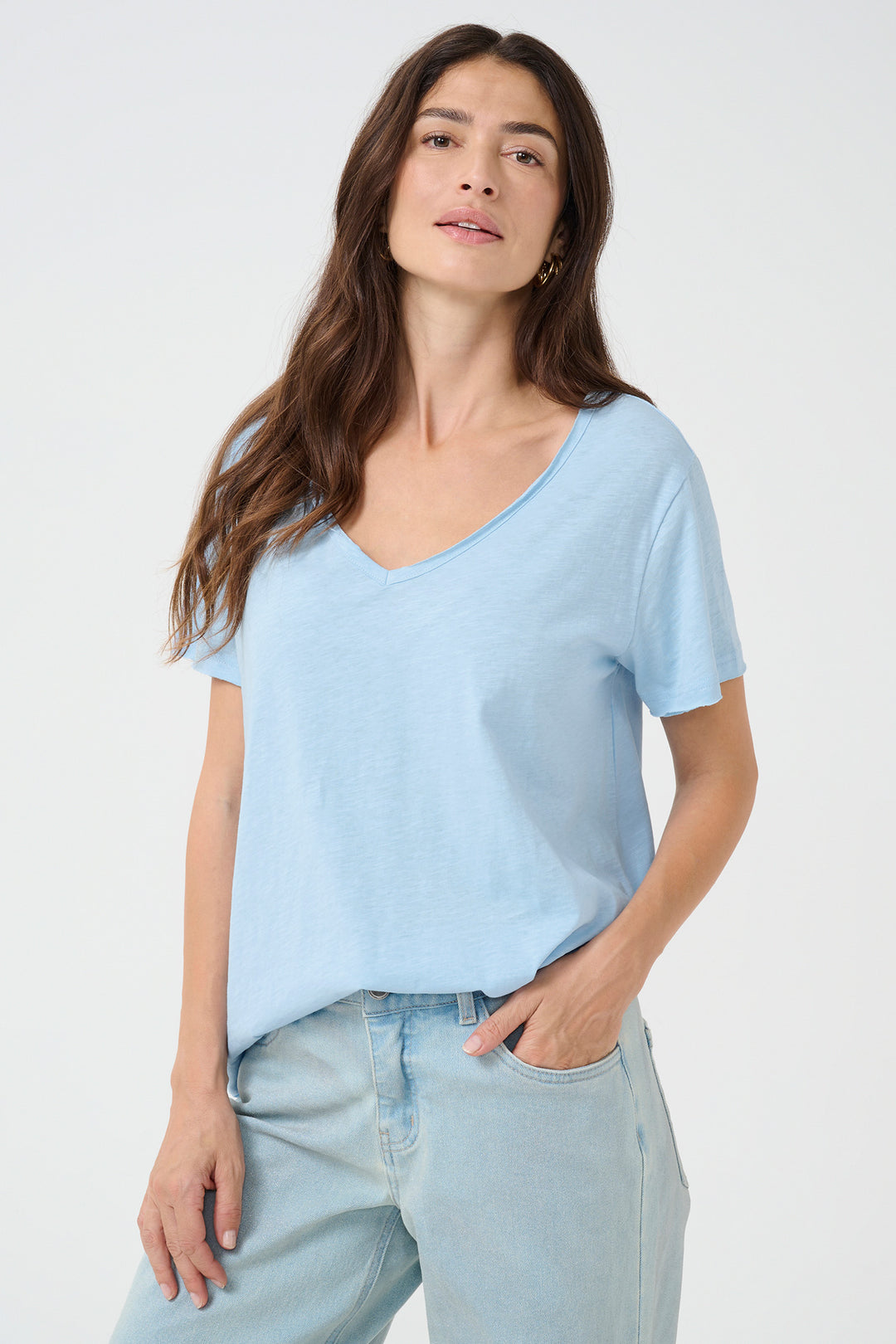 Cream Clothing CRSina Clear Sky Blue T-Shirt 10612207 144123 - Experience Boutique