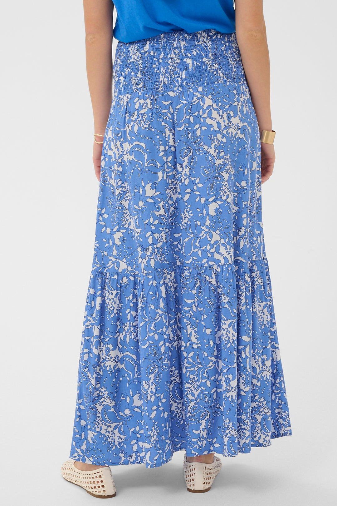 Cream Clothing CRTiah Blue Toile Maxi Skirt 10612774 109077