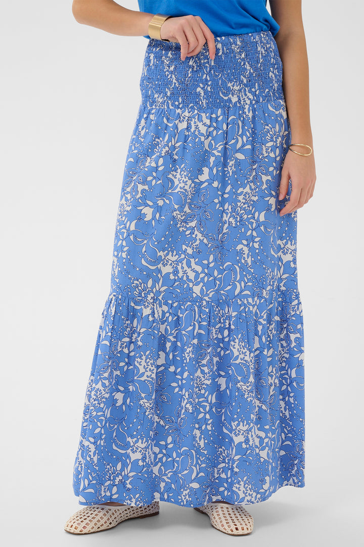 Cream Clothing CRTiah Blue Toile Maxi Skirt 10612774 109077