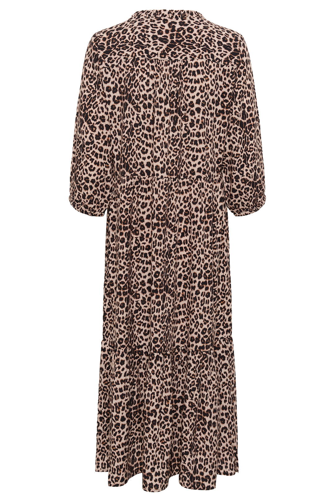 Cream Clothing CRTiah Neutral Animal Print Flounce Dress 10606285 103779 - Experience Boutique