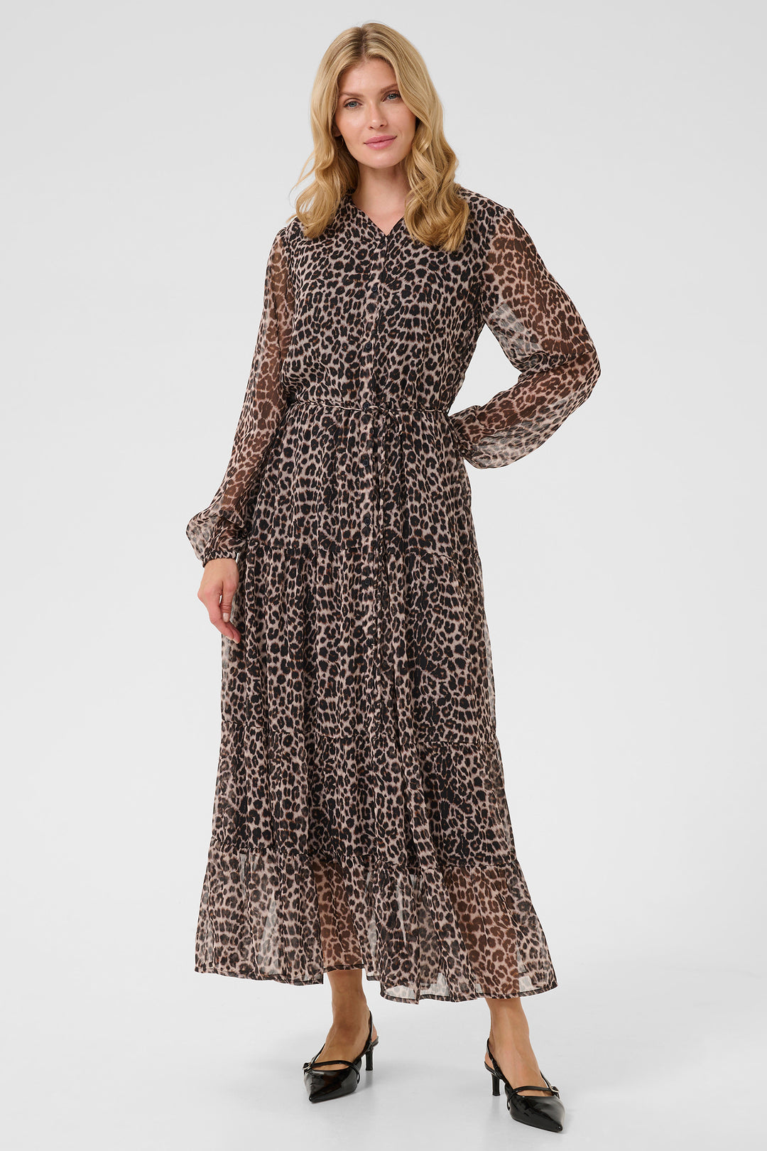 Cream Clothing CRYuna Natural Animal Maxi Dress 10613534 107306 - Experience Boutique