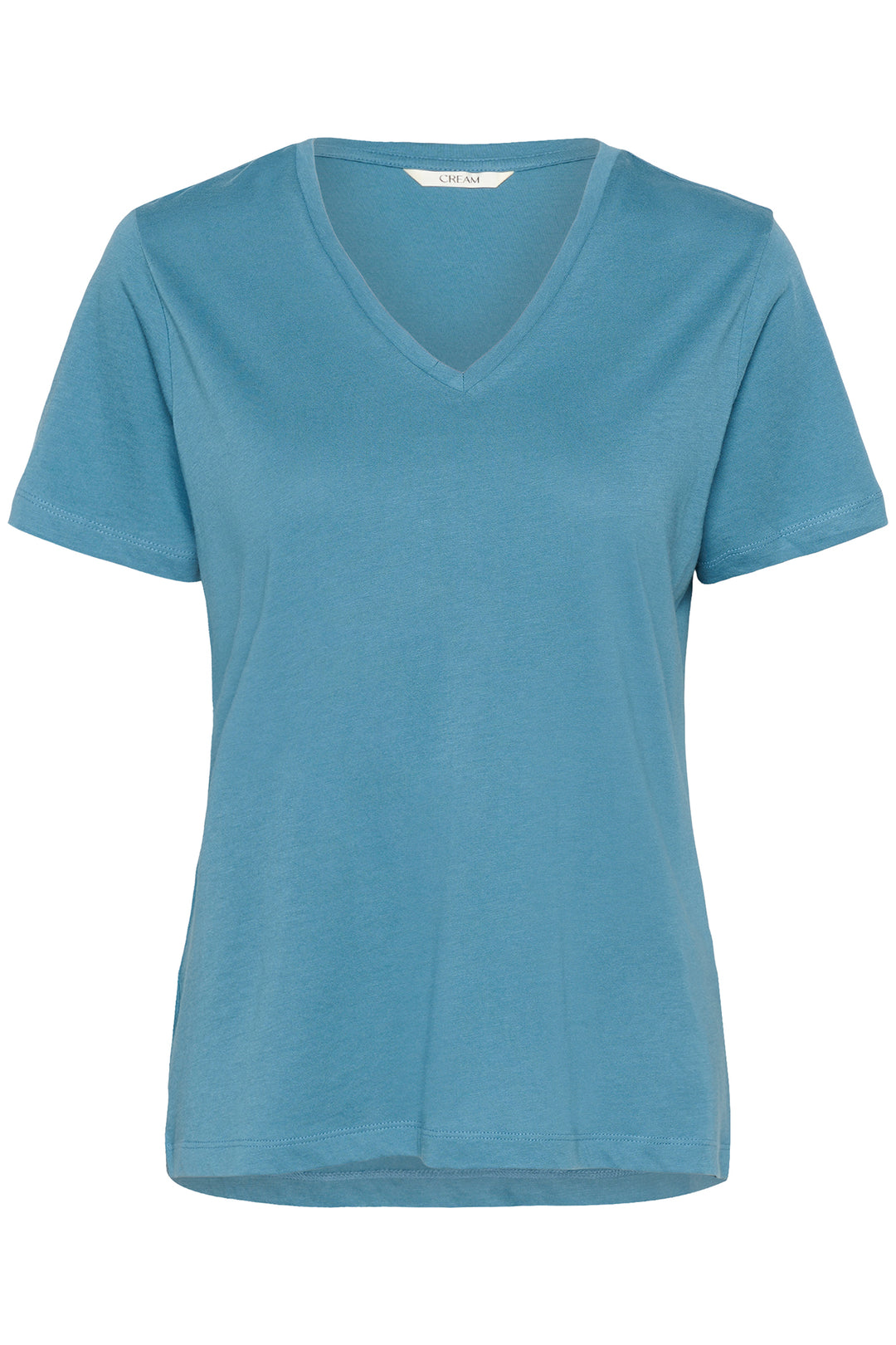 Cream Clothing Naia Blue Heaven V-Neck T-Shirt 10604508 174023 - Experience Boutique