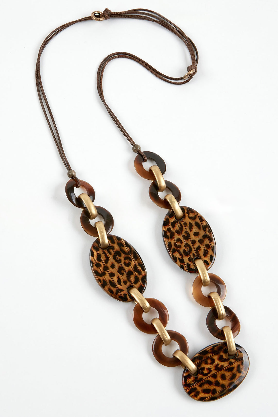 Dante NL5643 Brown Leopard Print Necklace - Experience Boutique