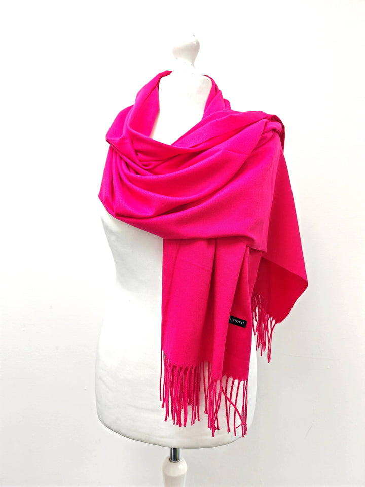 Hot Pink Soft Cashmere Scarf Shawl Wrap
