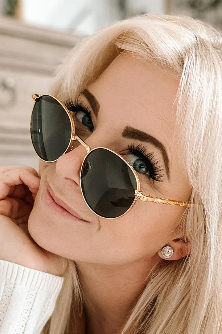 Diff Hermione Granger Gold Grey Scratch Resistant Sunglasses