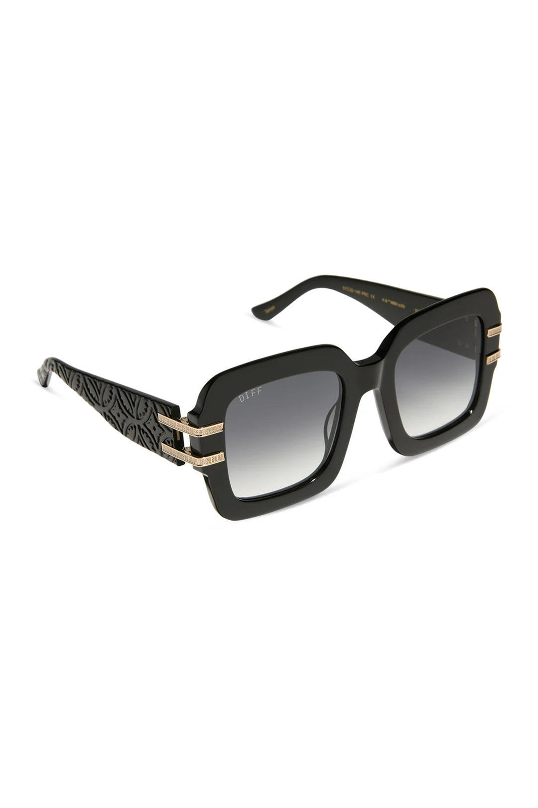 Diff The White Lotus Tanya McQuoid Black Scratch-Resistant Sunglasses
