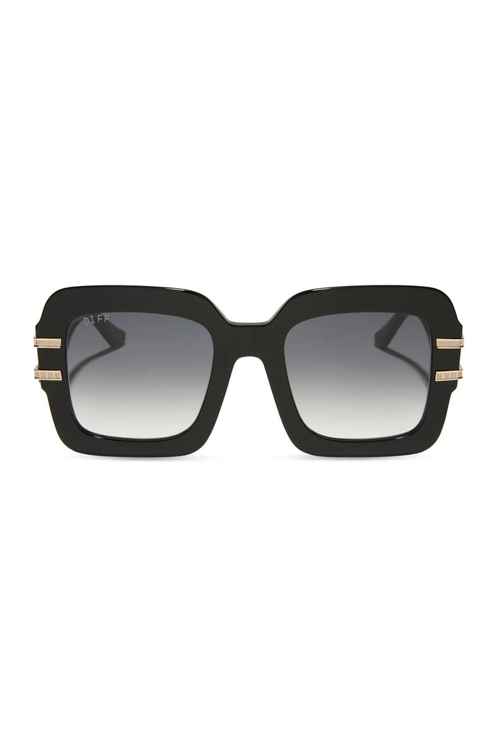 Diff The White Lotus Tanya McQuoid Black Scratch-Resistant Sunglasses