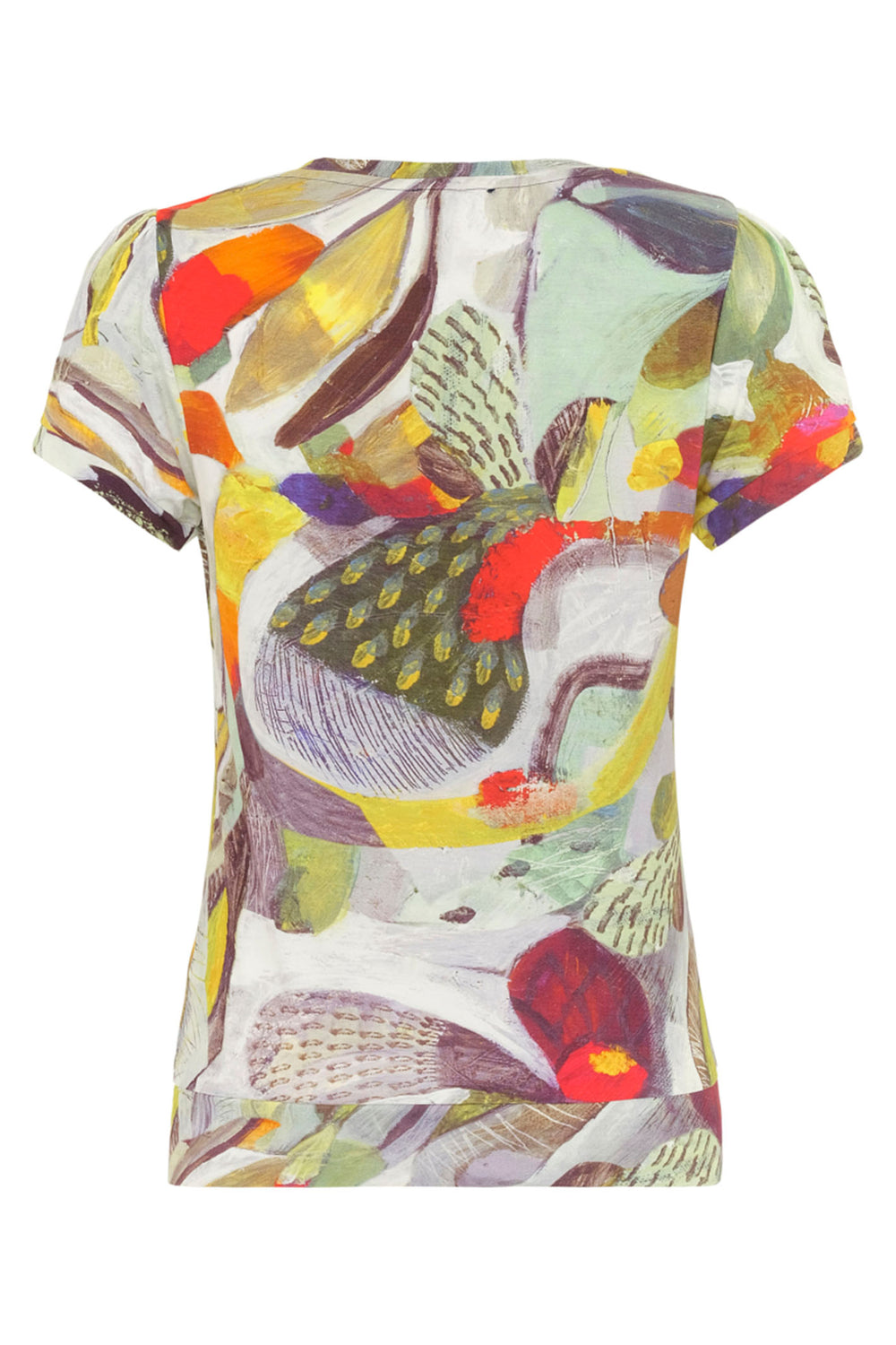 Dolcezza 24692 White Botanica Print Top - Experience Boutique