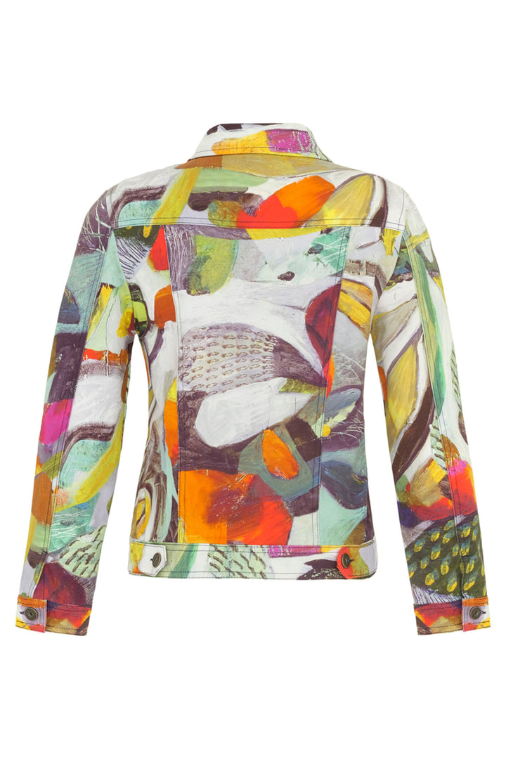 Dolcezza 24699 White Botanica Print Jacket - Experience Boutique