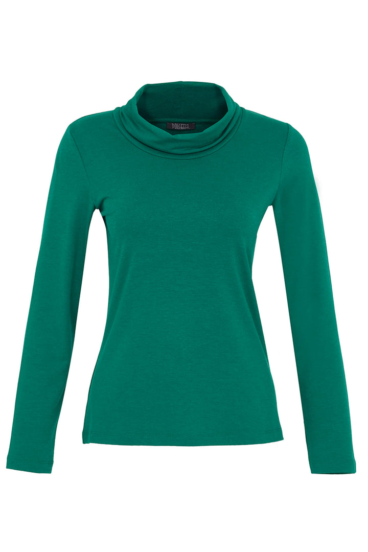 Dolcezza 73554 Jade Green Rollneck Long Sleeve T-Shirt Top - Experience Boutique