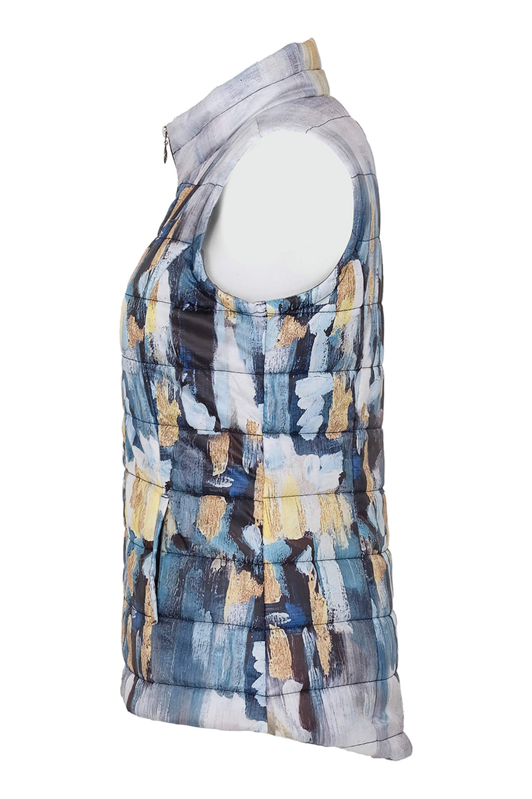 Dolcezza 73820 Blue Angel Movano Rivas Print Padded Gilet - Experience Boutique