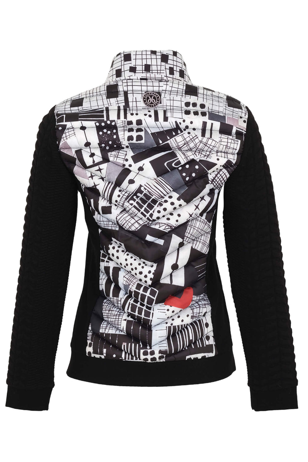 Dolcezza 73826 Black Natalie Green Print Padded Jacket - Experience Boutique