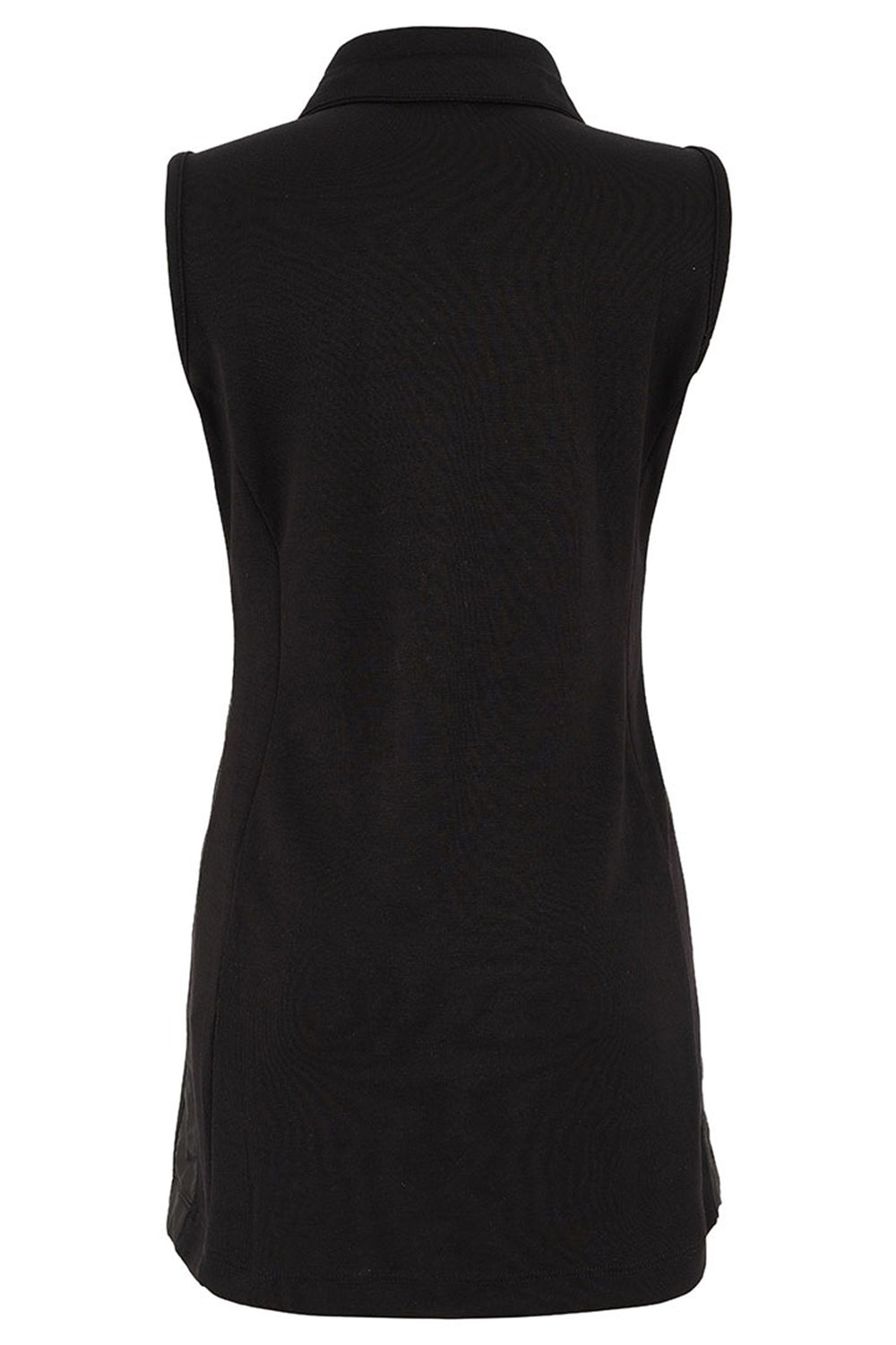 Black sleeveless vest on a white background