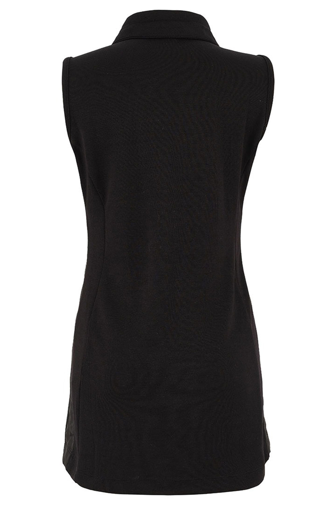 Black sleeveless vest on a white background