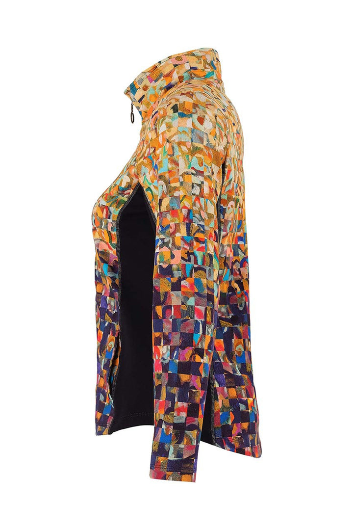 Colorful patterned jacket on a white background