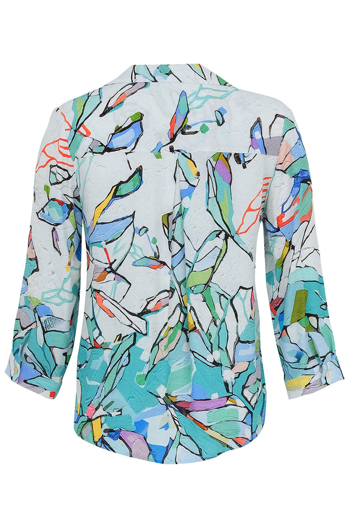 Dolcezza Shirt Half Moon Rising Print 25617 - Experience Boutique