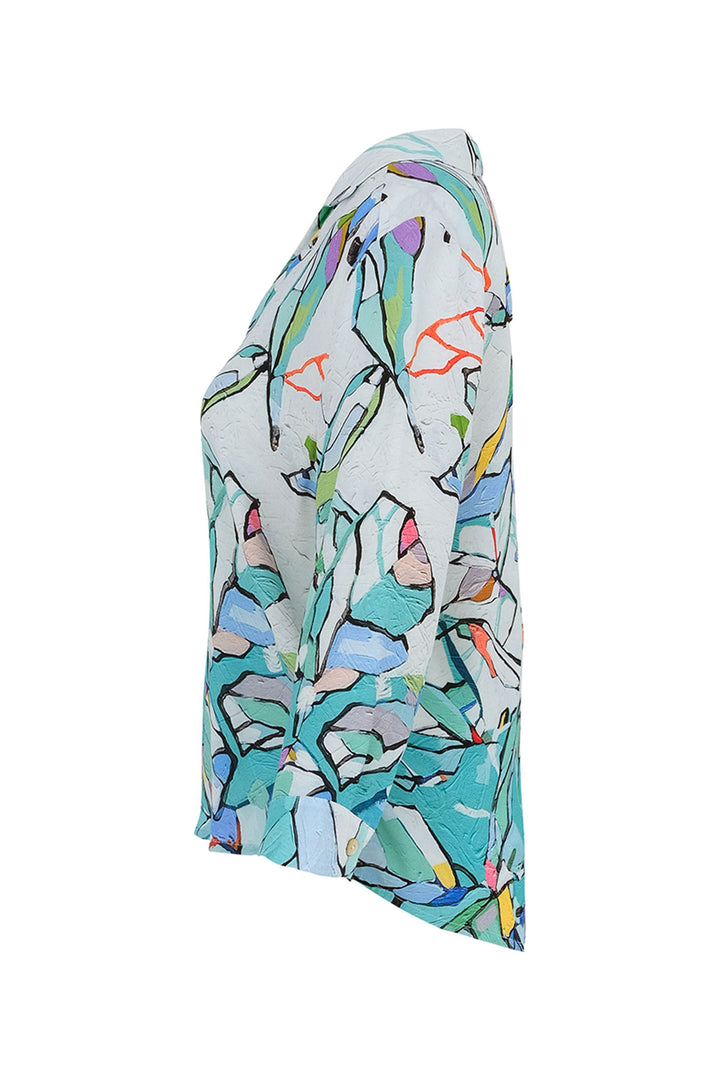 Dolcezza Shirt Half Moon Rising Print 25617 - Experience Boutique