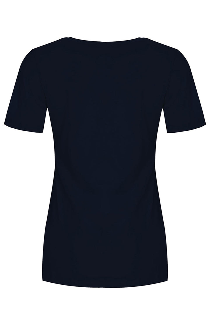 Dolcezza T-Shirt V-Neck Navy 25501 - Experience Boutique