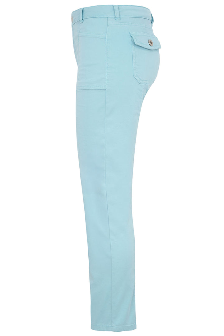Dolcezza Trousers Patch Pockets Seafoam Blue 25210 - Experience Boutique