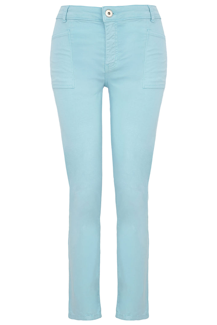 Dolcezza Trousers Patch Pockets Seafoam Blue 25210 - Experience Boutique
